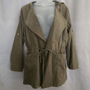 MAY & JULY Lightweight Hoodie In Olive